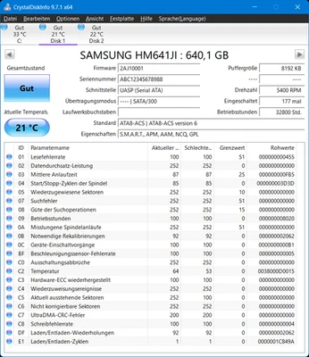 Samsung 640GB 5400RPM SATA HM641JI - Bild 1 von 3