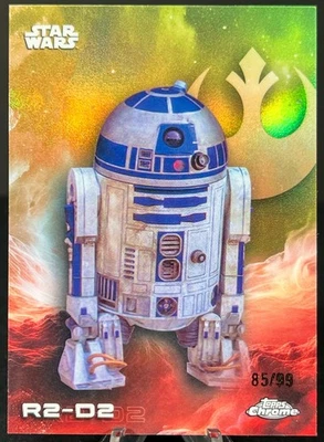 2025 Topps Chrome Star Wars 🔥 #153 R2-D2 Kashyyyk Green Refractor 85 /99 - Image 1 of 4
