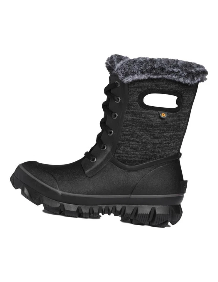 Bogs Womens Arcata Knit Black Multi Snow BOOTS Size 6 (1594328)