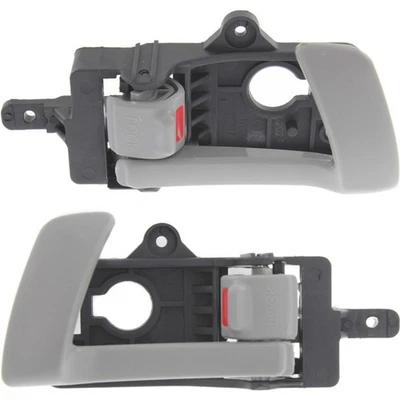 Interior Door Handle For 2007-2012 Hyundai Santa Fe Set of 2 Gray Plastic - Image 1 of 4