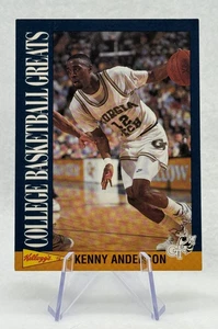 Kenny Anderson 1992 Kellogg's Raisin Bran College Basketball Greats #1 Georgia - Picture 1 of 2