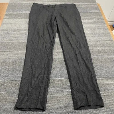 Incotex Pants Mens 38x32 Gray Technowool Slim Dress Trousers Slacks Flat Front - Image 1 of 4