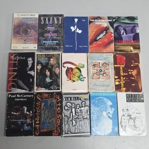 15 Cassette Single Tape Lot Heavy Metal Rock METALLICA VAN HALEN RED HOT DEPECHE - Picture 1 of 6