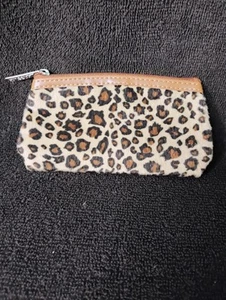 Lancóme Leopard Print Ladies Coin Purse, Zipper Closure - Picture 1 of 3