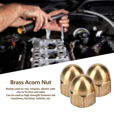 M3 M4 M5 M6 M8 M10 M12 M14 - M20 Messing Sechskant Mutter DIN 1587 Hutmuttern - Bild 1 von 4