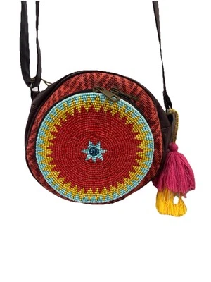 Bolso Bandolera America & Beyond Florida Lavanda Naranjas Púrpura Tweed LEER Foto 1 de 4