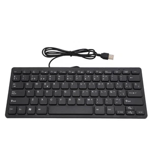 Wired Mini Spanish Keyboard USB Interface For Desktop Computer Ultra Thin 78 FY - Afbeelding 1 van 7