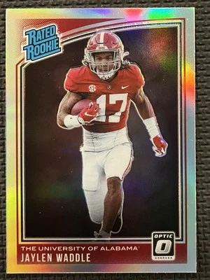 Jaylen Waddle RATED ROOKIE Silver Prizm 2021 Panini Chronicles Optic Draft #207 - Image 1 of 2