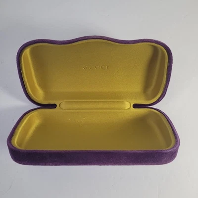Gucci Purple Velvet Hard Clamshell Eyeglass Sunglass Case - Used - Image 1 of 4