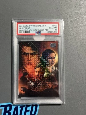 2024 Topps Chrome Star Wars Galaxy MUSTAFAR PD-9 MOJO Refractor /50 PSA 10 Pop 2 - Image 1 of 2