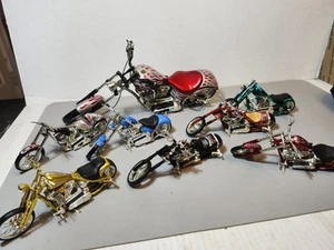 West Coast choppers 1:18 scale Lot Of 8 Bikes Small Motorcycle - Picture 1 of 8