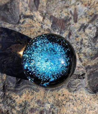 MÁRMOL ESPIRAL/NEBULOSA AZUL BRILLANTE, HECHO A MANO 30MM MÁRMOL VIDRIO GALAXIA Foto 1 de 4