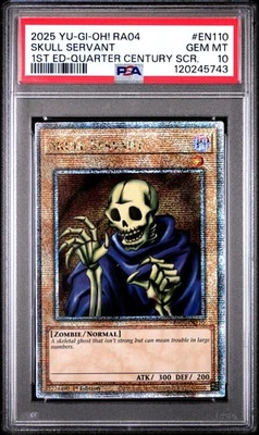 Yugioh Skull Servant RA04 Quarter Century Secret Rare Stampede 1st ED PSA 10 - Image 1 of 2