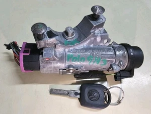 VW POLO 9N3 VW FOX IGNITION BARREL STARTER SWITCH ONE FOB KEY 4B0905851G - Picture 1 of 24