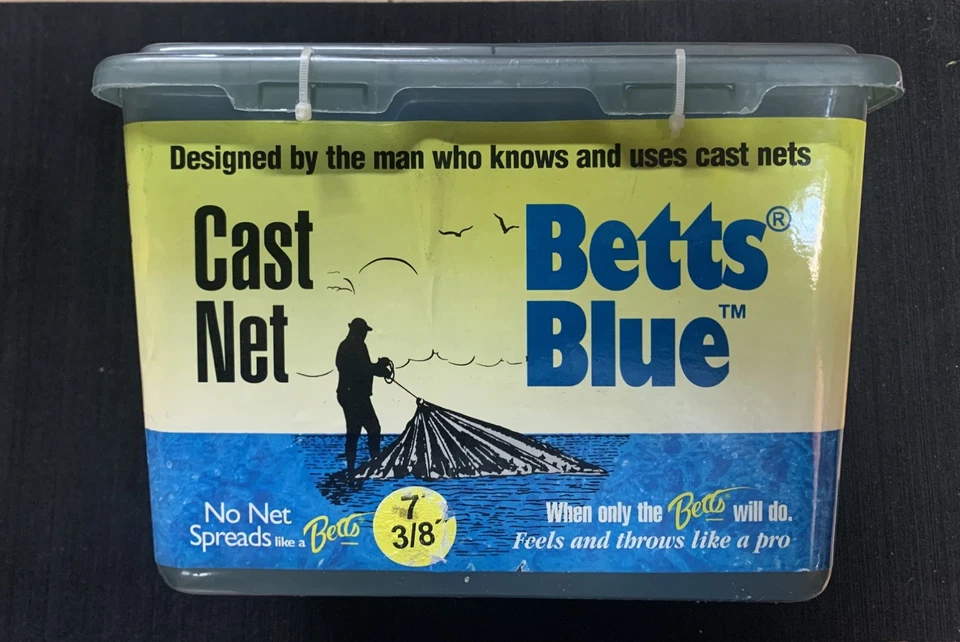 Betts 17mb-6 Blue Mono Cast Net 6' 3/8" Mesh 1lb Lead per FT Boxed