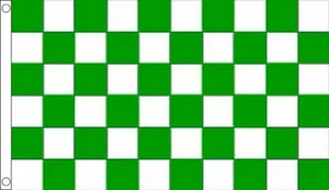 3' x 2' GREEN and WHITE CHECK FLAG Checkered Leinster Fermanagh Limerick GAA - Picture 1 of 1