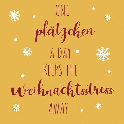 20 Napkins One Cookie A Cookie By Day Sayings Christmas Fun 33x33 - Image 1 of 1