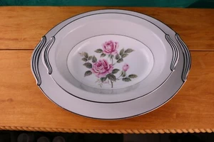 Noritake ARLINGTON Platino 13 " Plato Ovalado para Servir y 10" Tazón Japón ¡Como Nuevo! - Imagen 1 de 5