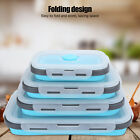 4 Stck./Set Silikon Brotdose zusammenklappbar Lebensmittel Aufbewahrung Behälter Bento Box für JJ