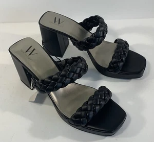 NWB Worthington Women’s Size 9.5M Black Sandals Worth Lenning Braided Old Money - Picture 1 of 20