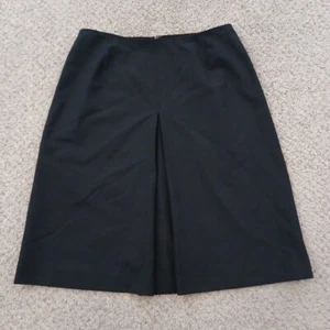 Eddie Bauer Skirt Size 10 Black Knee Length A-Line Pleated Wool Blend - Picture 1 of 12