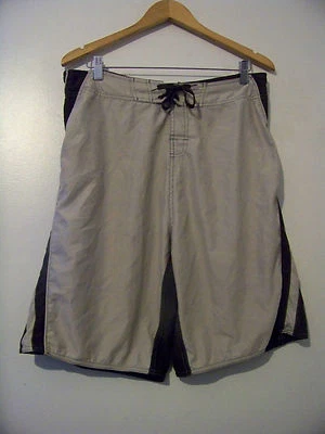 Mens Burnside Board Shorts Size 34 Tan & Brown EUC!!! - Image 1 of 2