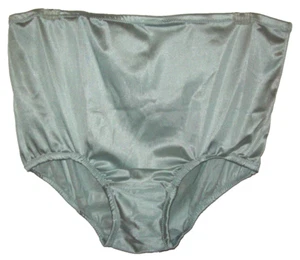 SILVER GREY NYLON TRICOT 2 Layer Wide Crotch PANTY ENCASED BRIEF 42 - 50" 2X - Picture 1 of 2