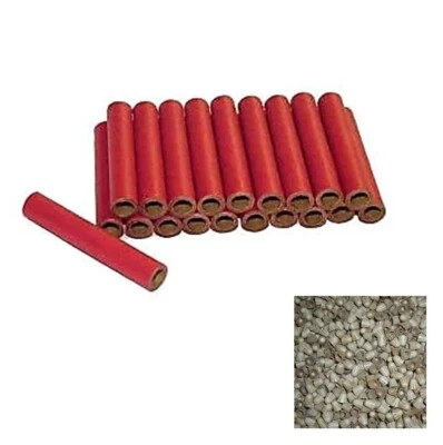50pc 1/4" Id - 2" Long Red Kraft Super Tube w/ 100 caps - Image 1 of 3