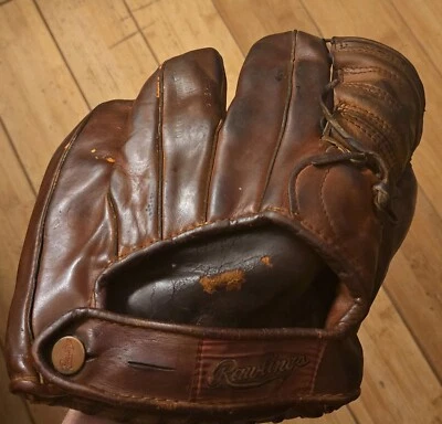 Guante de béisbol vintage EE. UU. Rawlings Stan Musial PMM "Autógrafo" Playmaker-1958 Foto 1 de 4