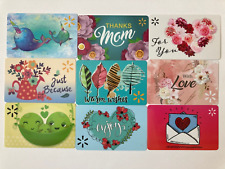 9 Walmart Gift Card Collectible Cards Lot