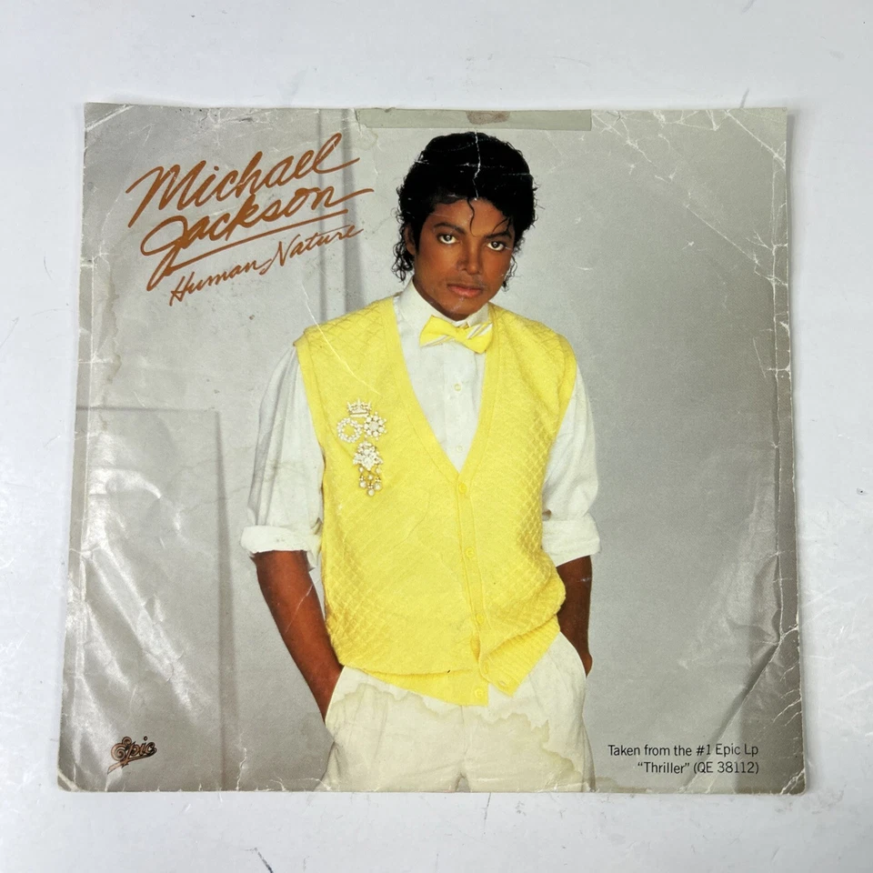 Michael Jackson Human Nature Thriller Album 45 Record 7" Vinyl Picture Sleeve - Image 1 of 4