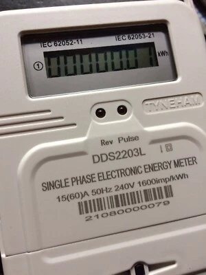 BRAND NEW SINGLE PHASE LCD ELECTRONIC KWH METER - Image 1 of 4