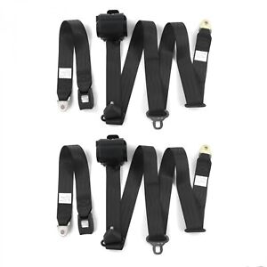 AMC Eagle 1979 - 1987 Standard 3pt BK Retract Bucket Seat Belt Kit-2 Belts  