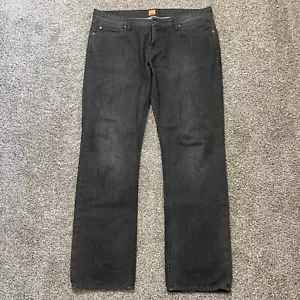 Hugo Boss Men's Orange 25 Zip Regular Fit Charcoal 100% Cotton Jeans W38 L34 - Picture 1 of 11