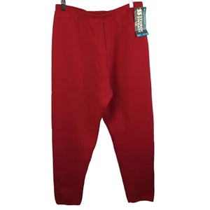 Vintage Women’s Lee Sturdy Sweats Sweatpants Fleece XL 18-20 Red High Rise NWT - Picture 1 of 6