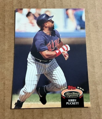 1992 Topps Stadium Club # 500 Kirby Puckett Minnesota Twins Baseball - Image 1 of 2
