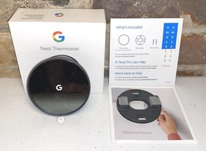 Great Condition! Google Nest Thermostat G4CVZ Programmable Wi-Fi Charcoal - Picture 1 of 2