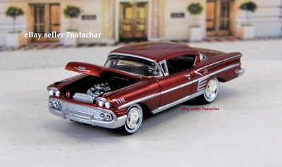 1958 58 Chevy Impala Hardtop 283 Classic Real Rider Wheels Model 1/64 Scale - Image 1 of 4