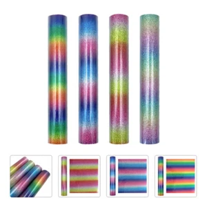 Heat Transfer Film Permanent Adhesive Vinyl Rainbow Transfer Bundle - Picture 1 of 12