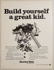 1968 Print Ad Gabriel Erector Sets Building Toys for Kids