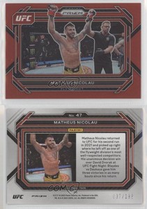 2023 Panini Prizm UFC Red Prizm /199 Matheus Nicolau #47