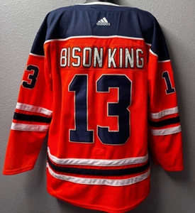 NHL Edmonton Oilers #13 Bison King Hock Jersey Men's Sz: 52 Orange - Used - Picture 1 of 15