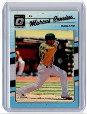 2017 Donruss Optic Carolina Blue Marcus Semien 09/50 Oakland Athletics #125
