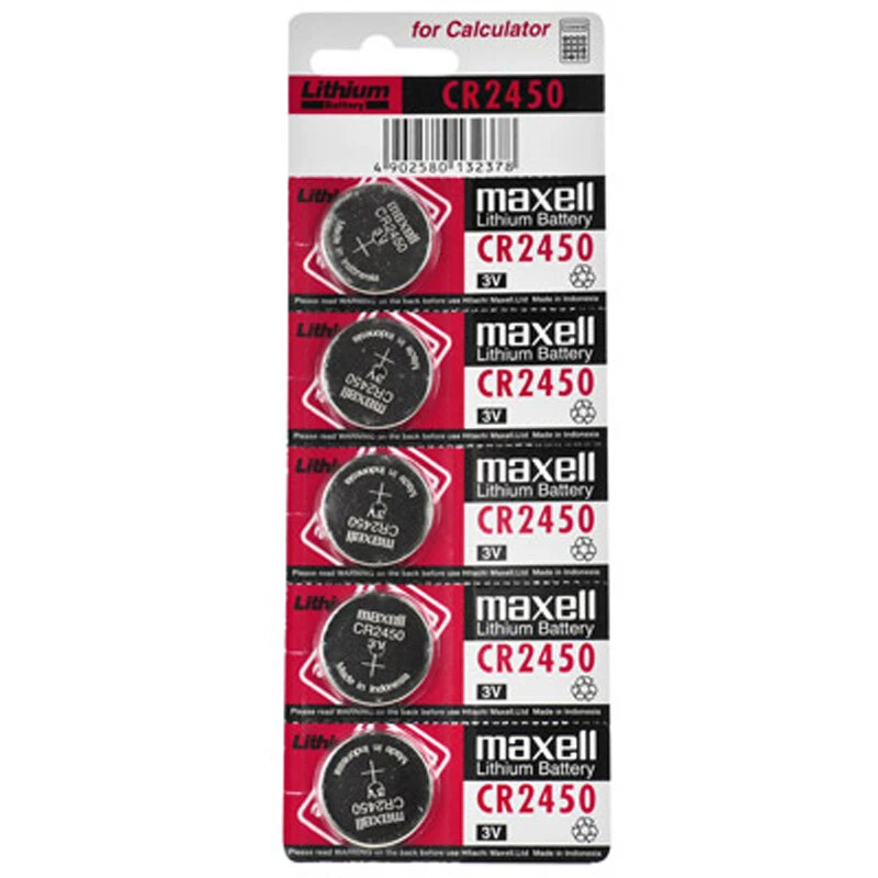5 Stück Lithium Batterie IEC CR2450, 3 Volt max. 620mAh - Bild 1 von 1