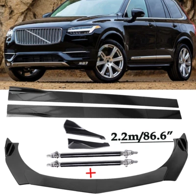 Front Bumper Lip Splitter Spoiler Rear Lip Strut Rods For Volvo XC60 XC40 XC90 Foto 1 de 4