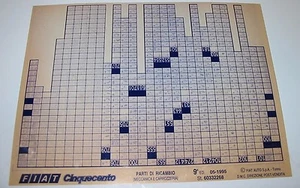 Ersatzteilkatalog Parti Di Ricambio auf Microfich Fiat Cinquecento Mai 1995! - Picture 1 of 1