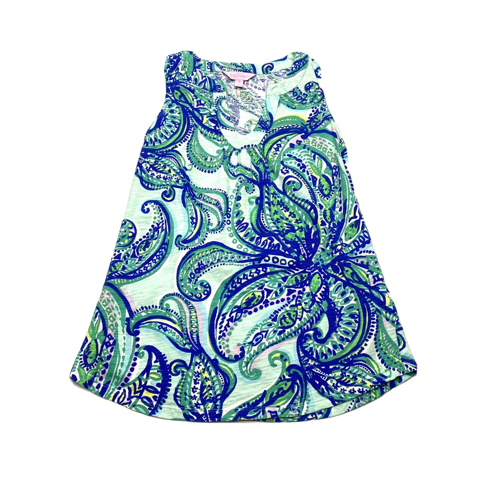 Camiseta sin mangas Lilly Pulitzer extra pequeña azul mantenerla actual junto a la piscina azul marlow Foto 1 de 4