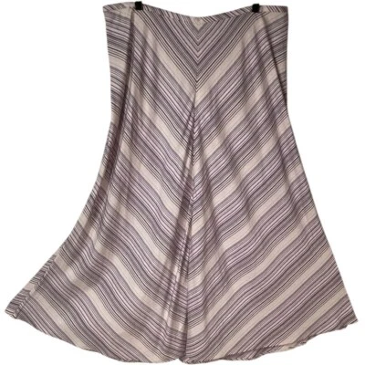 NWT Lane Bryant Purple & White Stripe Linen Midi Skirt - Women's Size 18 / 20 - Image 1 of 4