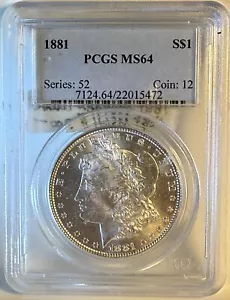 1881 Morgan Silver Dollar - PCGS MS 64 - Picture 1 of 2