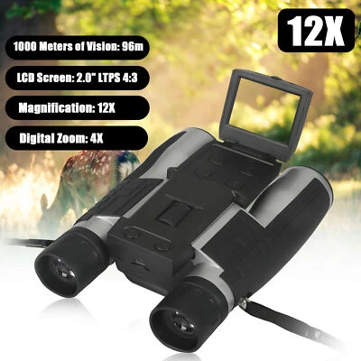 12X Binocular Telescope Video Camera LCD Zoom Record Screen Digital Night Vision - Image 1 of 4